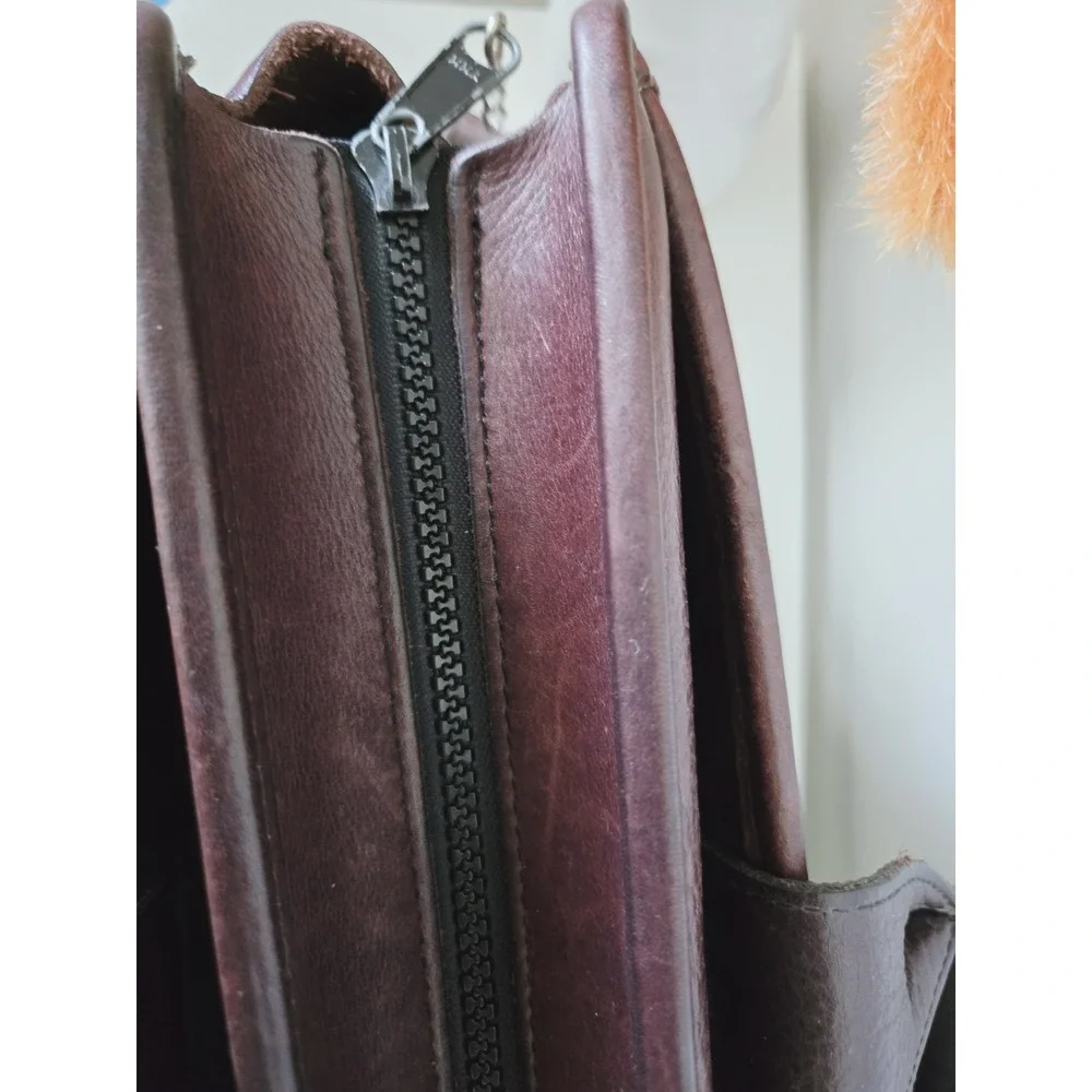 Vintage Jack Georges Messenger Bag Briefcase Leather Burgundy USA
